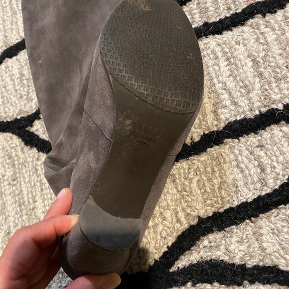 Stuart Weitzman Highland Over-the-Knee Boots – Grey Suede - Picture 7 of 7
